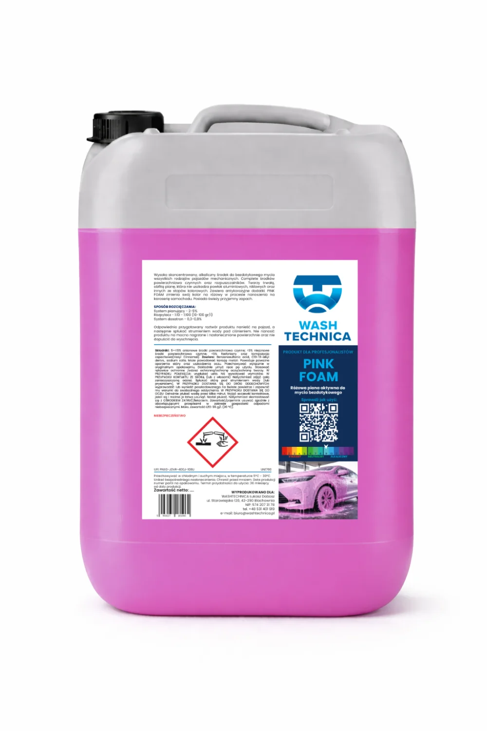 PINK FOAM — materiał produktowy Wash Technica